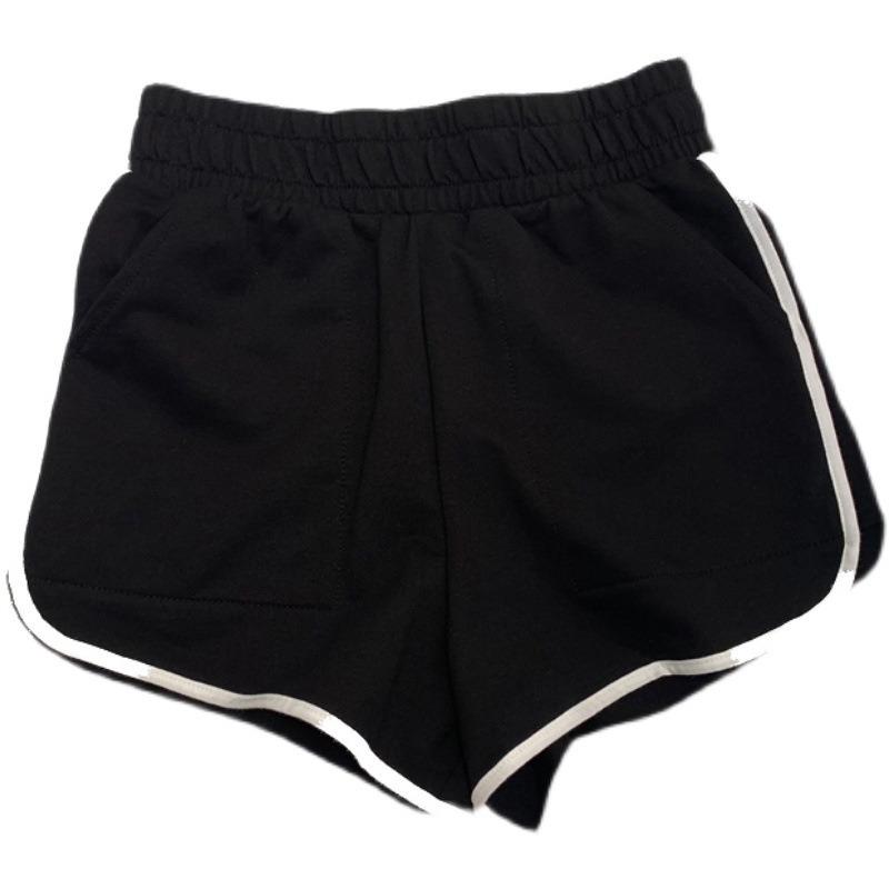 Classic Side Striped Sports Shorts for Women A-line White Edge Slim Loose Running Home Casual All-match Hot Pants Summer