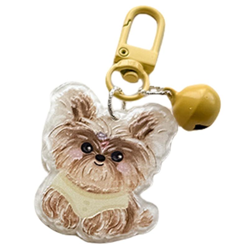 Dog Themed Acrylic Keychain Lightweight Cartoon Animal Keyring Bag Pendant Accessories for Pet Lovers and Students