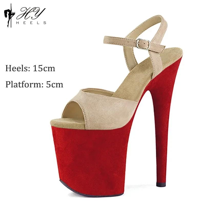 20cm Sexy Model Runway Shoes Performance Dress Wedding Banquet Super High Heels Sandals Sexy Fashion High Heels Shoes