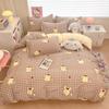 Cartoon Sanrio Kuromi Cinnamoroll Korean Version Sweet Lace Style Pure Cotton Bed Sheet Quilt Cover King Queen Three-Piece Set