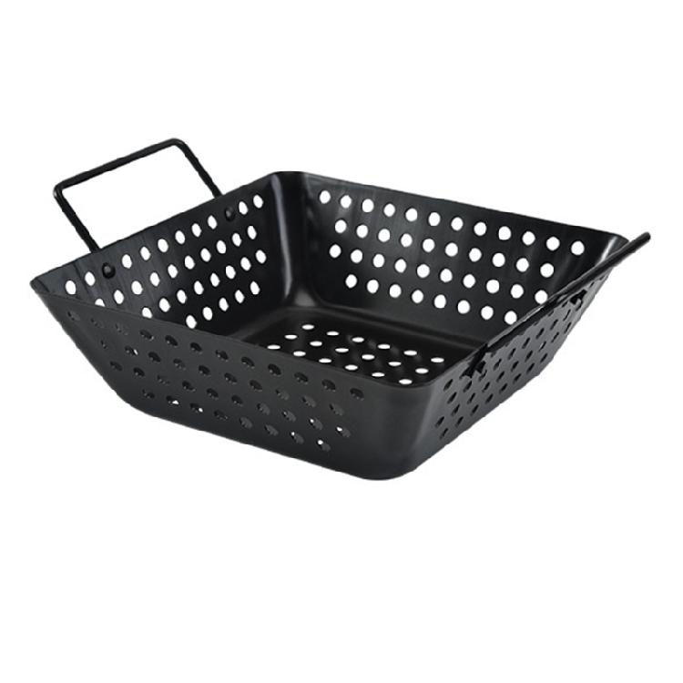 

BBQ Grill Tray with Perforated Bottom for Cookware Camping Fish Vegetable Shrimp