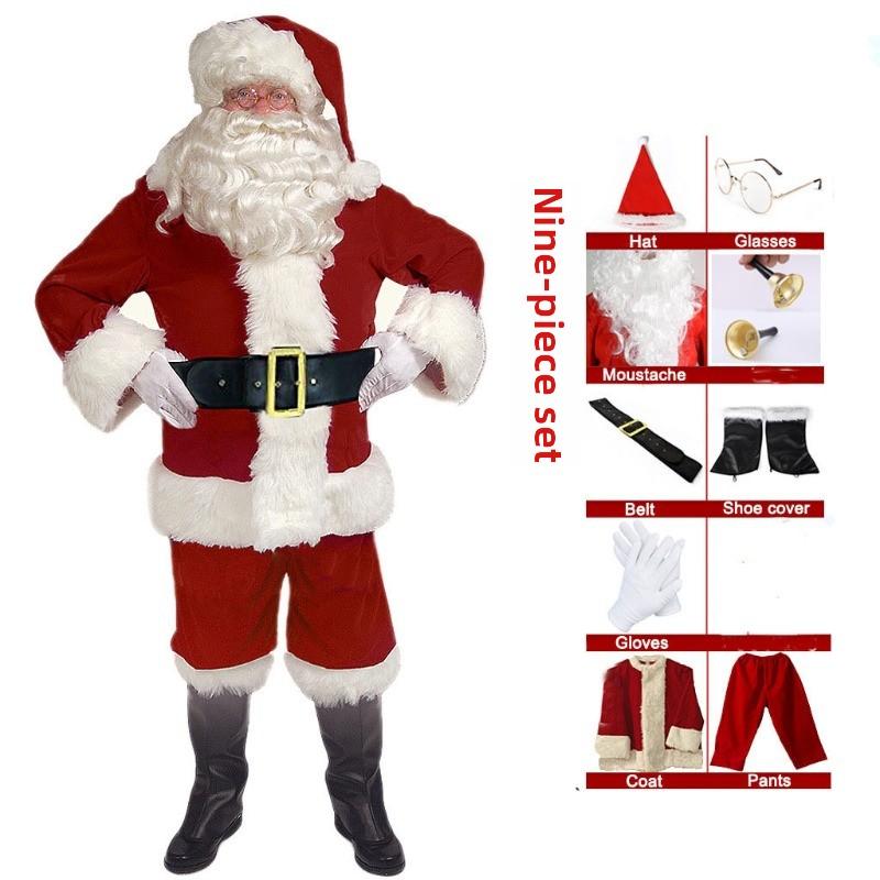 Christmas Costume for Adults - Santa Claus Suit,Festive Holiday Party Outfit for Cosplay, Xmas Performances & Family Photos