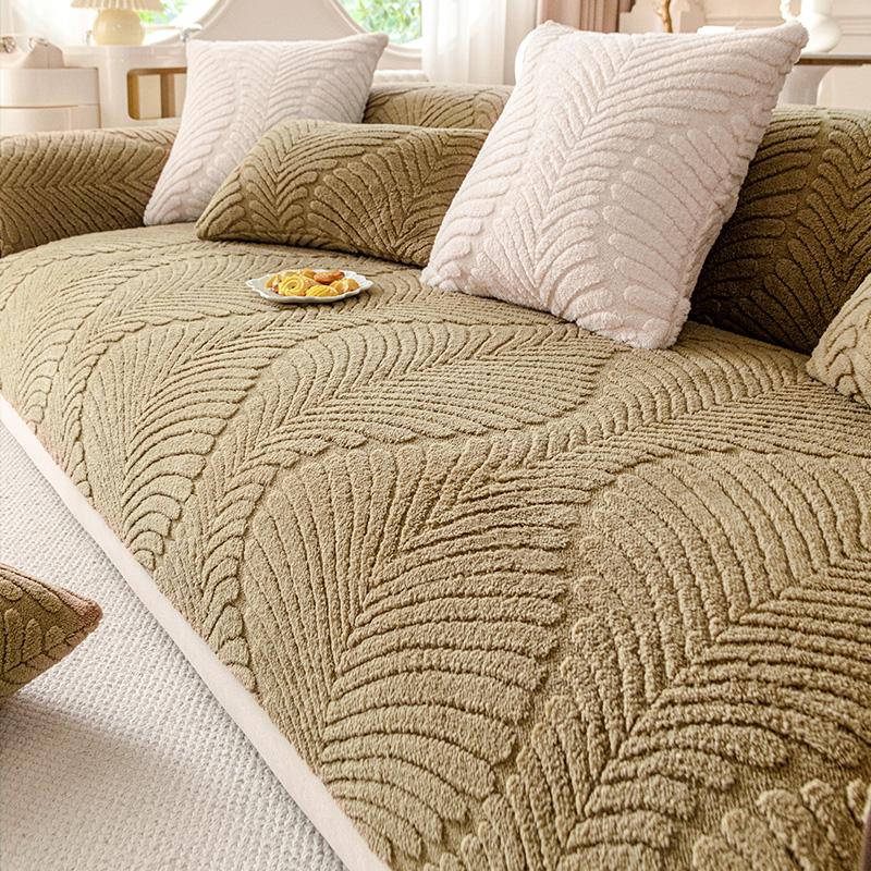 Winter Living Room Non-slip Warm Plush Sofa Cushion Couch Sofa Covers Solid Slipcover Funda Sofa Mat