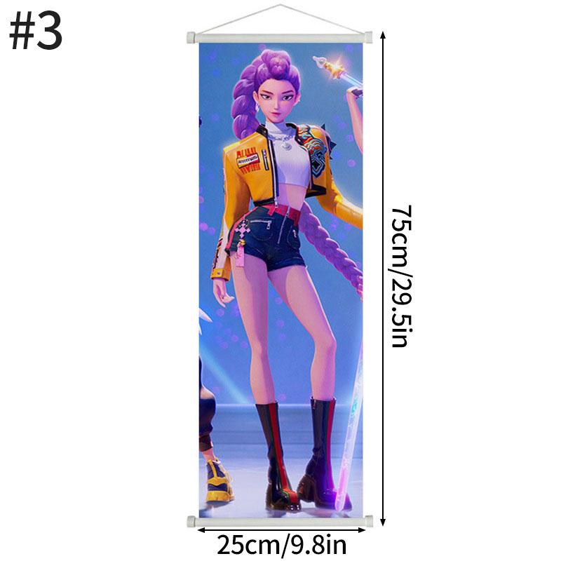 Kpop Ddemon Hunters Poster Wall Decoration Hanging Decoration Girl Bedroom Wall Decor Party Background Cloth Hanging Painting