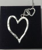Necklace Fashion Love Heart Pendant Long Necklace Women'S Metal Sweater Chain
