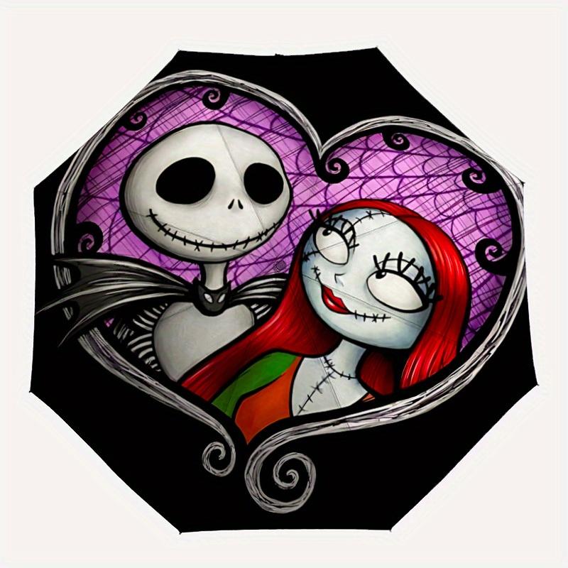 

1pc Nightmare Before Christmas Folding Umbrella - Compact Travel Umbrella with 8-Rib Design, Manual Open/Close yy250728003