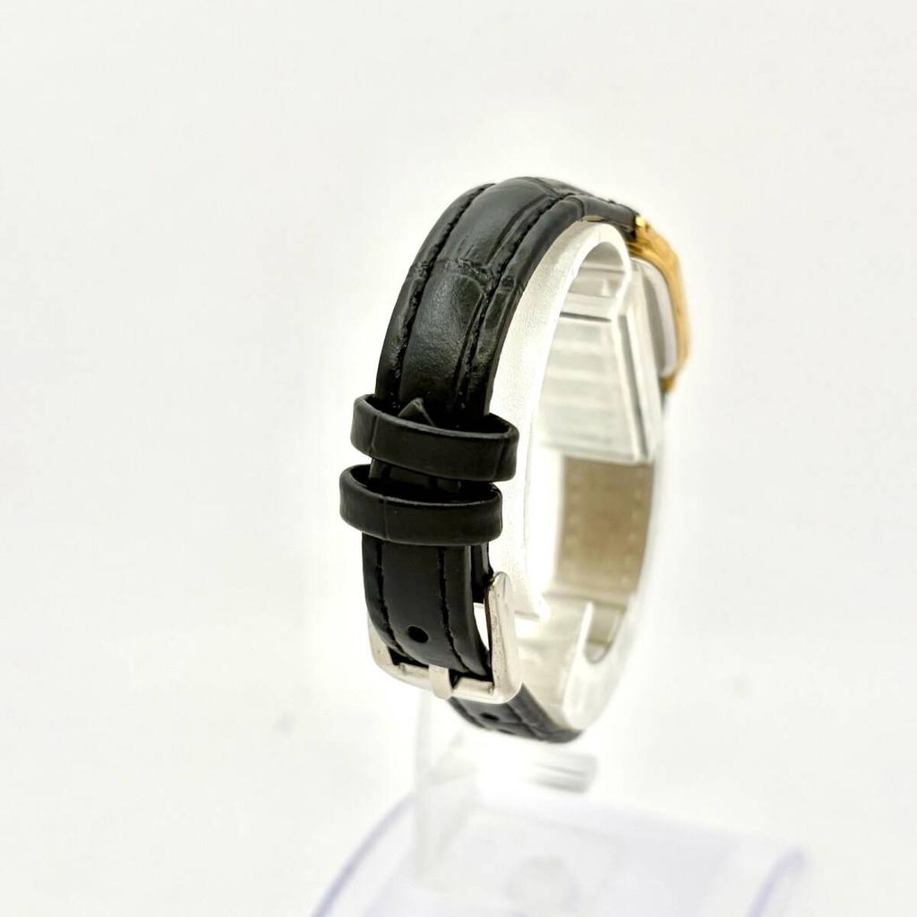 SEIKO Gold Rectangular Watch 904968 with New Strap [Excellent Condition/New Battery] Ladies' 7321-6270
