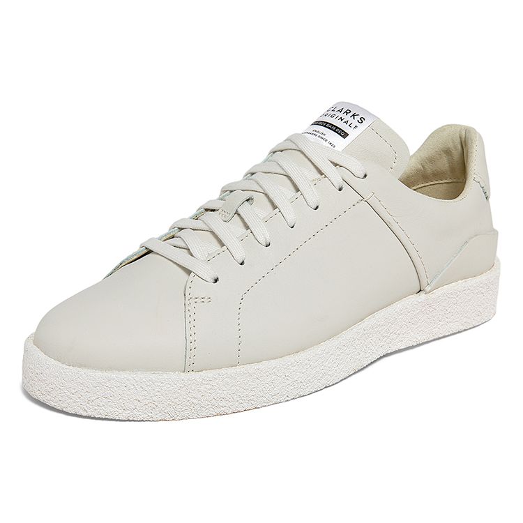 Clarks Originals Leather Low-Top Fashion Sneakers Men Sneakers Off-White 261619027