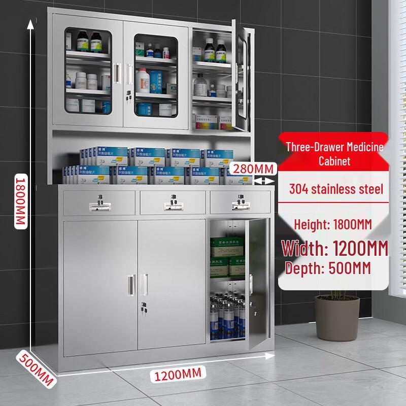 WEZHO Stainless Steel Medical Storage Cabinet