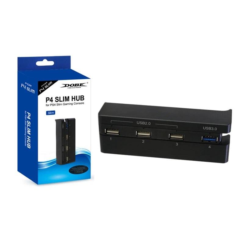 

Сверхвысокоскоростной USB-концентратор 4 в 1, подходящий док-станция USB 2.0 3.0 для Sony PlayStation 4 Slim PS4 Slim Console Controller