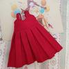 Rakulifey Blythe Outfit Camicia a Maniche Lunghe (Rosso) e Set gonna con bretelle (Set di Abbigliamento Neo Blythe, Compatibile con Obitsu 24, Set da 2 Pezzi)