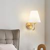 Nordic Fabric Lampshade Wall Lamps House Corridor Hallway Wall Sconce Lamp Living Room Bedroom Wall Lights Bedside Wall Lamp E27
