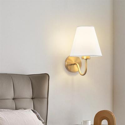 Nordischer Stoff Lampenschirm Wandleuchten Haus Flur Flur Wandleuchte Wohnzimmer Schlafzimmer Wandleuchten Nachttisch Wandleuchte E27
