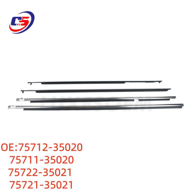 

Toyota Tundra/4Runner Electroplated Exterior Window Trim Water Shield (75721-35021) 2010-2024. 75712-35020 75711-35020 75722-35021 75721-35021