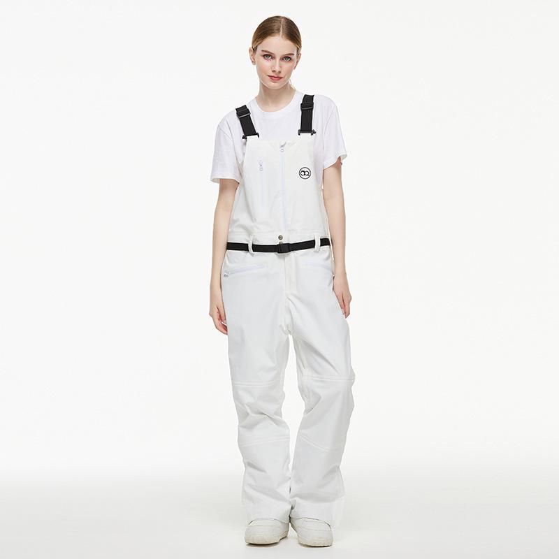 Unisex Waterproof Ski Pants with Suspenders - Warm, One-Piece Snowboarding & Ski Apparel