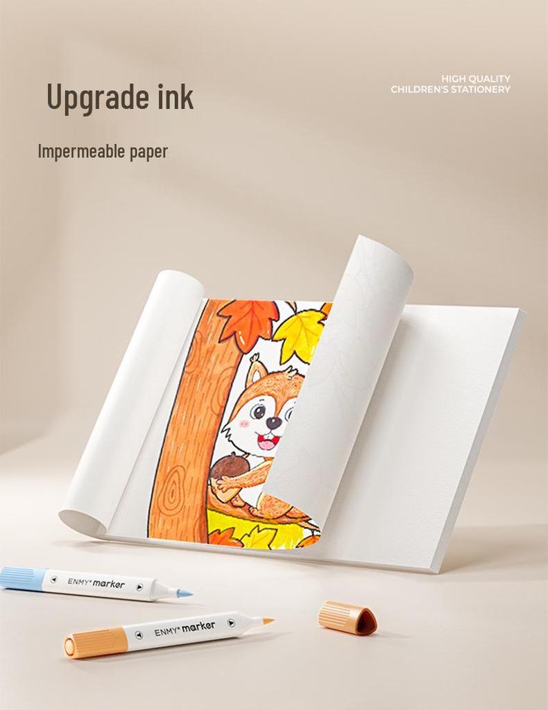 Enmi Double-Headed Washable Acrylic Marker for Students - Soft & Hard Tips