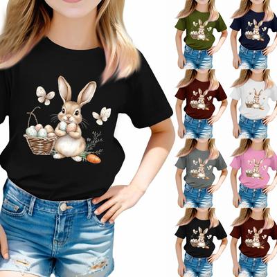 Toddler Girl Boy T-Shirts Kids Top Boys And Girls Printed Short Sleeved T-shirt