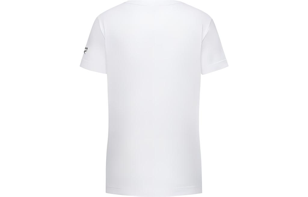 Reebok T Shirts Women's White Crew Neck Moderate Straight Fit GV5522