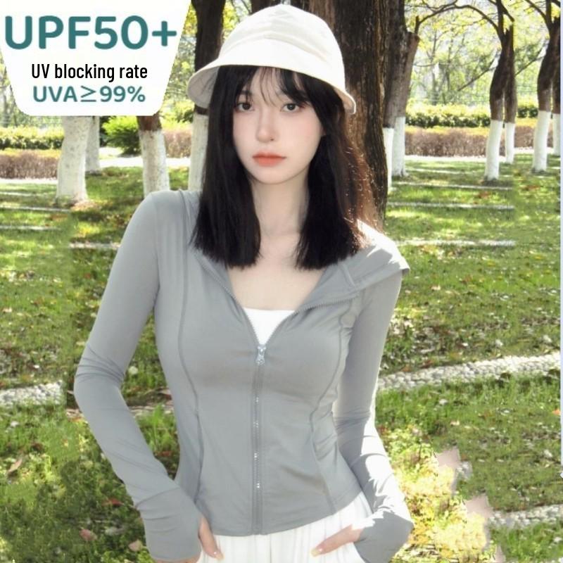 

Xiao Ye Women s Summer Ice Silk UV Protection Hooded Cardigan - Slim-Fit and Lightweight XL (120-140)