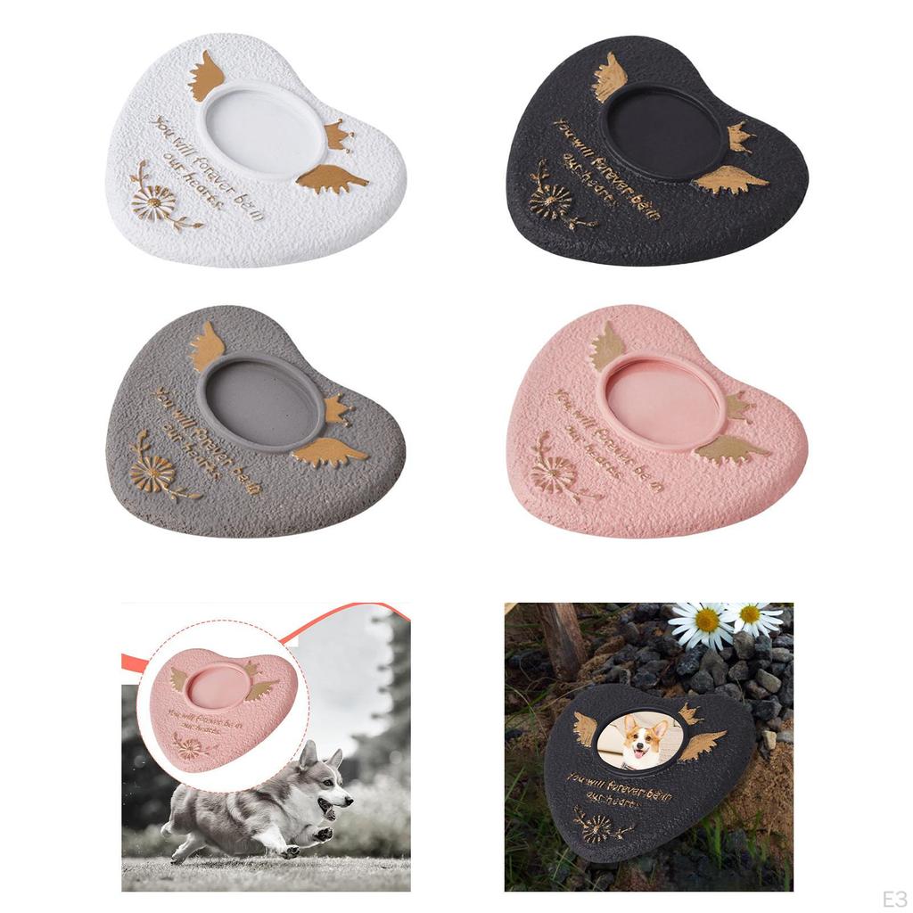 Cat Dog Memorial Stone Gravestone Cement Cemetery Sign Accessories for Shelf Decor Weather Resistant