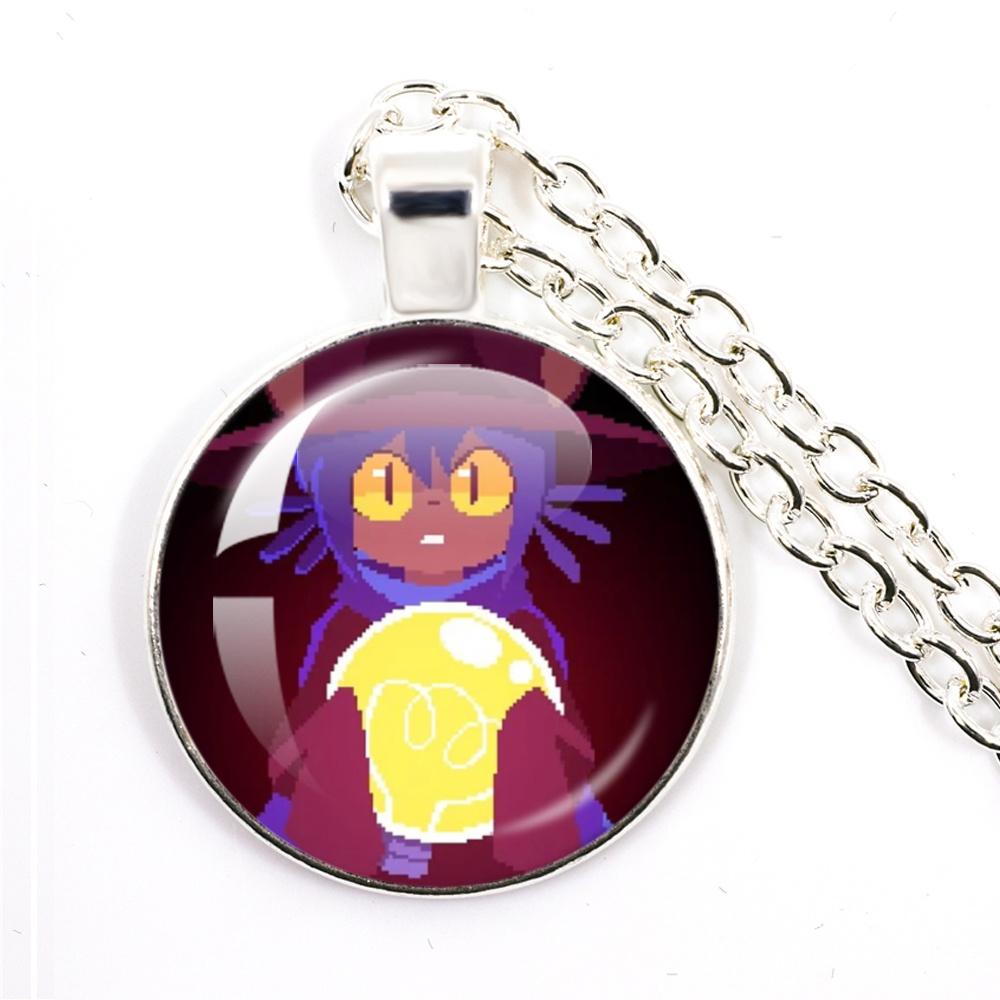 Niko Oneshot Necklace Anime Creative Cartoon Niko Pancakes Glass Cabochon Pendant Necklace Charm Jewelry Gift Jewelry