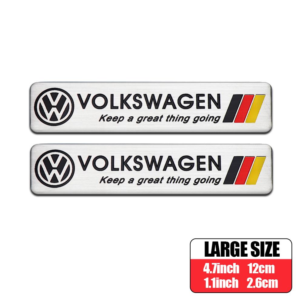 Sda71/2pcs Auto Logo Body Rear Trunk Decoration Stickers Car Side Fender Badge Decals For Volkswagen VW R Touareg GOLF 5 Transporter