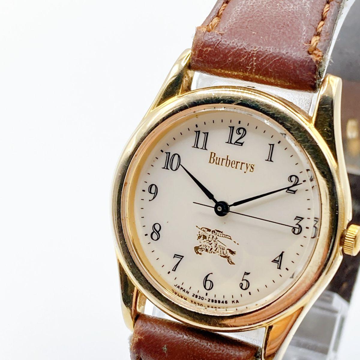 Used 322 BURBERRY Burberry ladies watch quartz operation leather