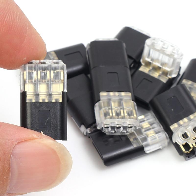 10/1pcs New Electrical Connector 3-Wire Interchangeable Quick Wire Connector Automotive Wire Cable Ribbon Terminal Connector