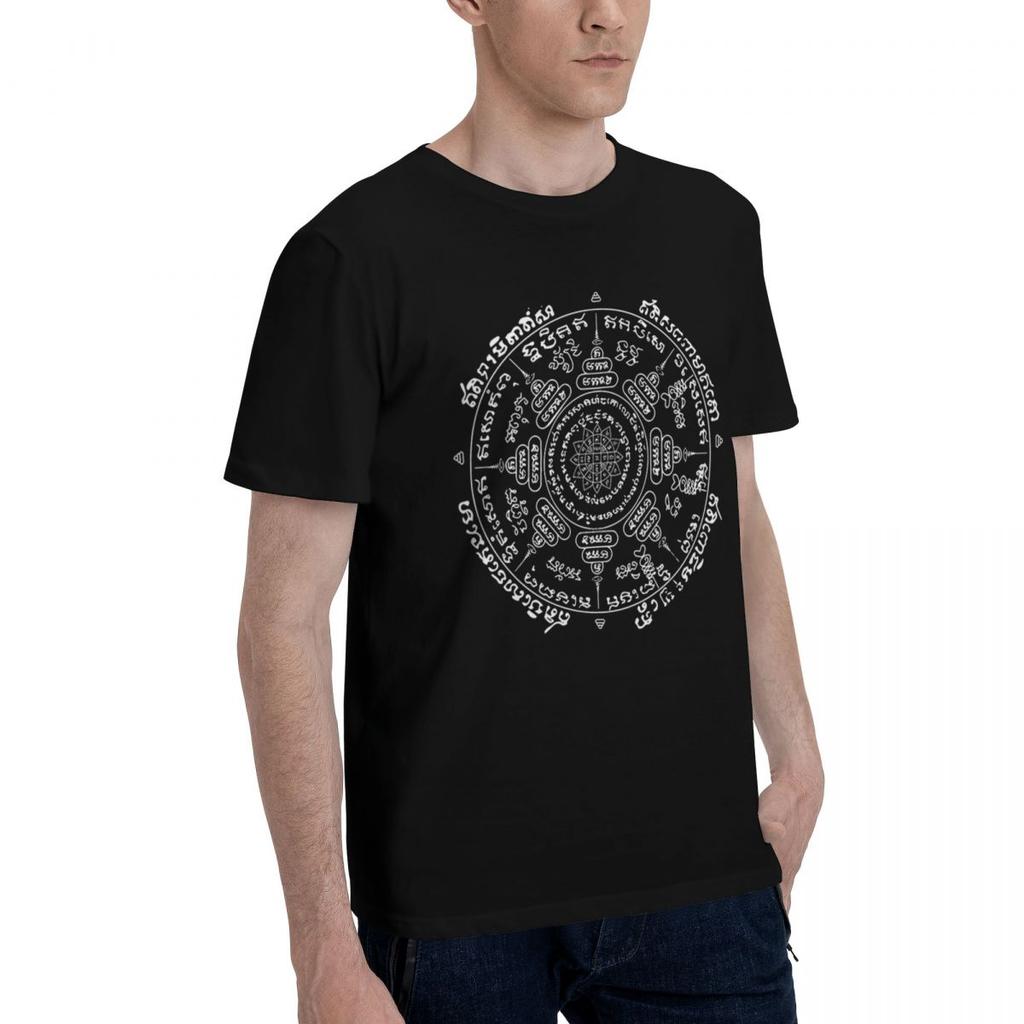 Sak Yant Thai Paed Tidt Tattoo Eight Direction Thailand 100 Cotton Casual Breathable Confortable Man Short Sleeve TShirt
