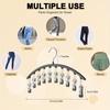 Stainless Steel Clothes Drying Hanger Windproof Clothes Rack 10 Clips Underwear Hanger Socks Holder