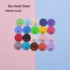 24mm Colorful Acrylic Double-Sided Smiley Face Pendant for DIY Earrings & Keychains
