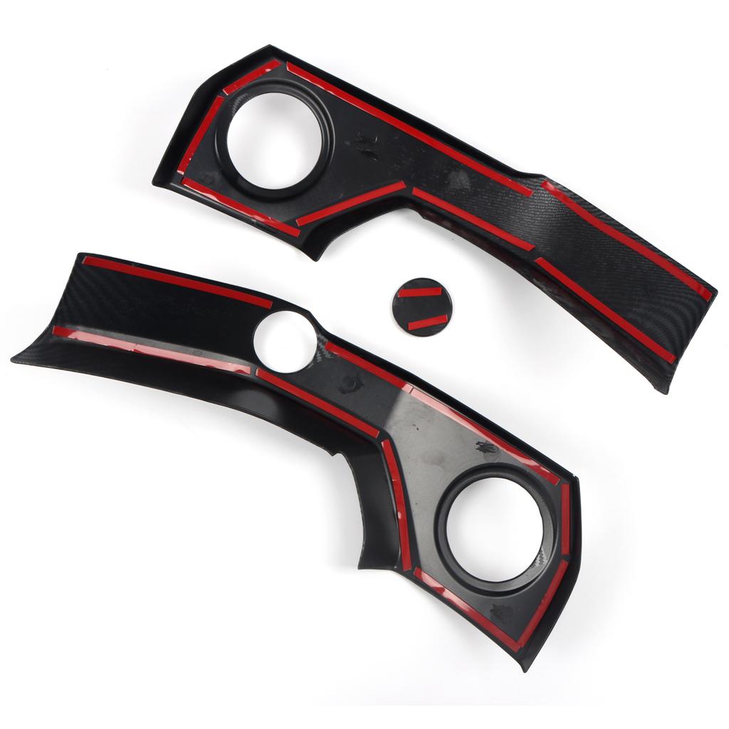 Carbon Fiber Look Abs Dashboard Side Air Vent Cover For Toyota Tundra 2014-21