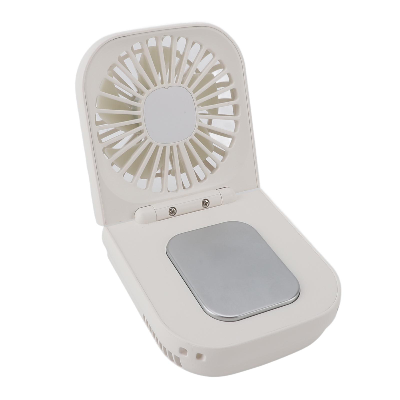 Hand Held Cooling Fan USB Charging 2000mAh Foldable Semiconductor Mini Handheld Fan For Desk белый