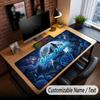Wolf Theme Custom Mouse Pad Personalized With Name Text Customized Desk Mat For Office Home Decor