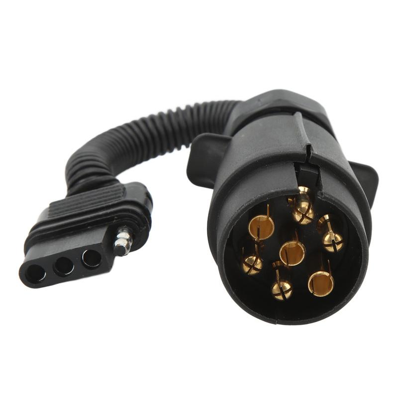 Trailer Wire Adapter Plug EU 7 Pin to US 4 Pin Light Converter Trailer Wiring Connector Plug Trailer Towing Truck RV Accessories