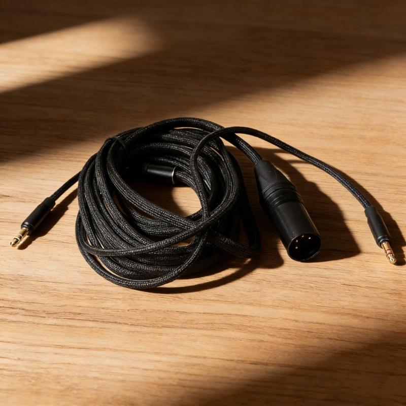 4-Pin Symmetrisches Kabel für Hifiman Arya Sundara Ananda HE400SE Kopfhörer 4-Pin auf Doppeltes 3,5mm Headset-Kabel Ersatz