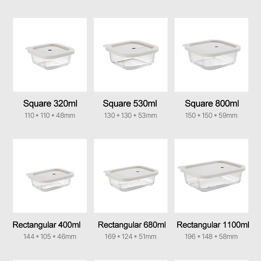 Corelle Coordinates Glass Food Storage Container 5p BPA Free