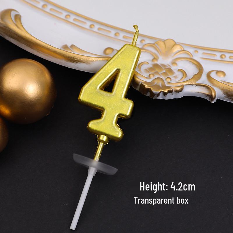 Gold Number Birthday Candles for Baby's First Birthday Cake Decoration Party Dessert Toppers