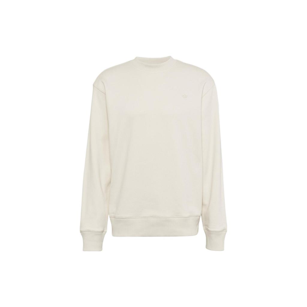 Adidas Solid Color Crewneck Sweatshirt Men Tops Light-Beige IC8080