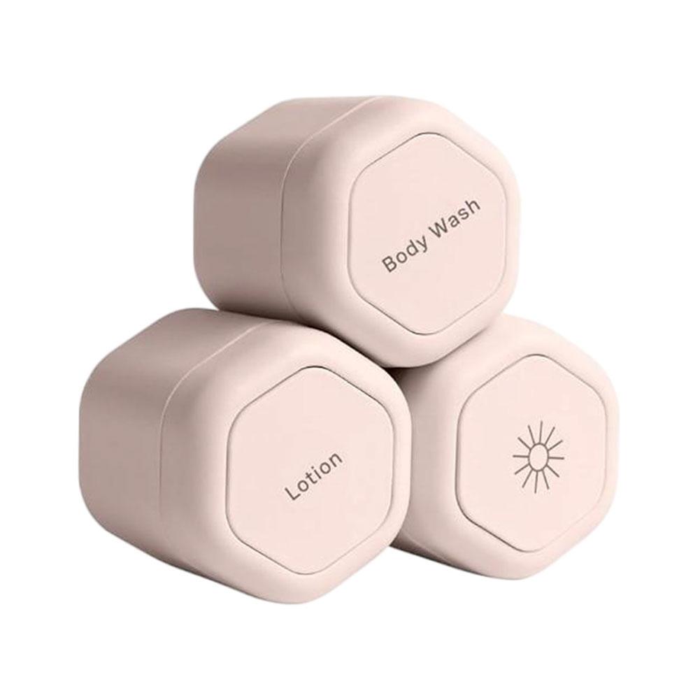 

Portable Magnetic Cosmetic Dispenser Travel Storage Magnetic Stacking Dispenser Bottle for Face Cream Sunscreen Organizer