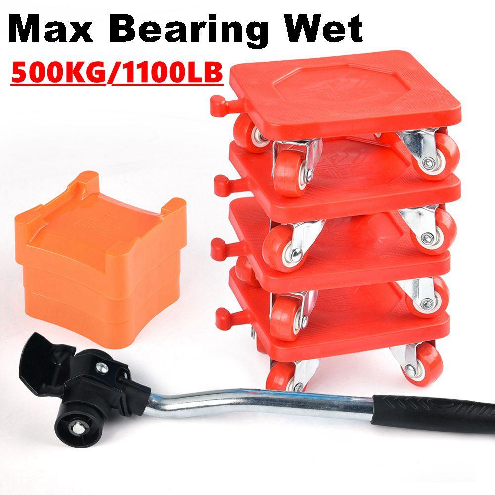 Furniture Mover with Wheels Heavy Duty Furniture Transporter Tool Ergonomic Handle Furniture Lifter and Slides Kit for Carrying