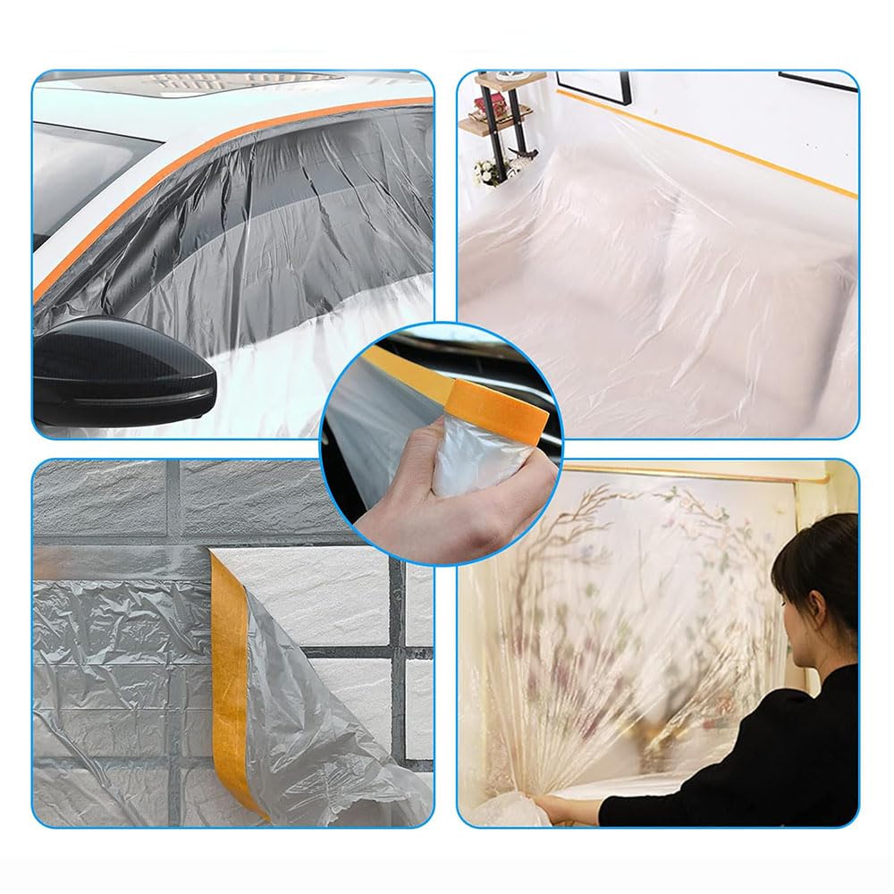 Malerkrepp, Gute Haftung, Viele Größen, Abdeckband, Autolackierung, Wände, Breite