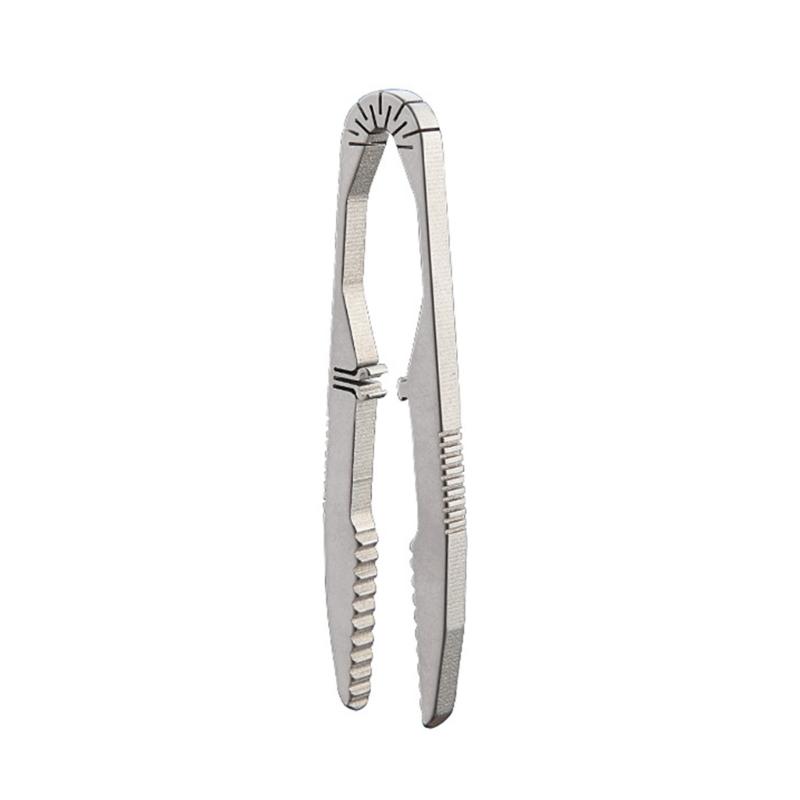Camping Kleine Pinzette Titanlegierungen Pinzette Outdoor-Werkzeug Tasche Wartungswerkzeug Überlebensausrüstung Einfach zu bedienen