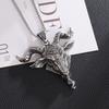 Retro Gothic Angel Goat Head Pendant Demon Eye Necklace Religious Alternative Punk Men's Jewelry Accessories