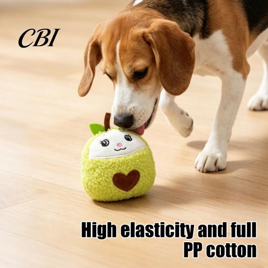 Soft Dog Toy for Puppies Plush Toy, Squeaky Sound Stuffed Puppy Cartoon Fruit Shape, Colorful Durable Chew-Resistant Pet Dogs Stress Relief