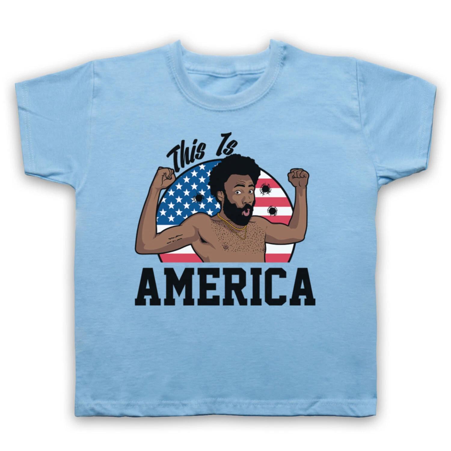 

CHILDISH GAMBINO DONALD THIS IS AMERICA GLOVER VIDEO KIDS CHILDS T-shirt 160