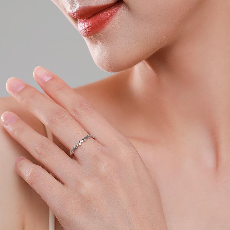Tancise Classic 925 Sterling Silver  Zircon Ring Ladies Jewelry Wedding Promise Party Gift