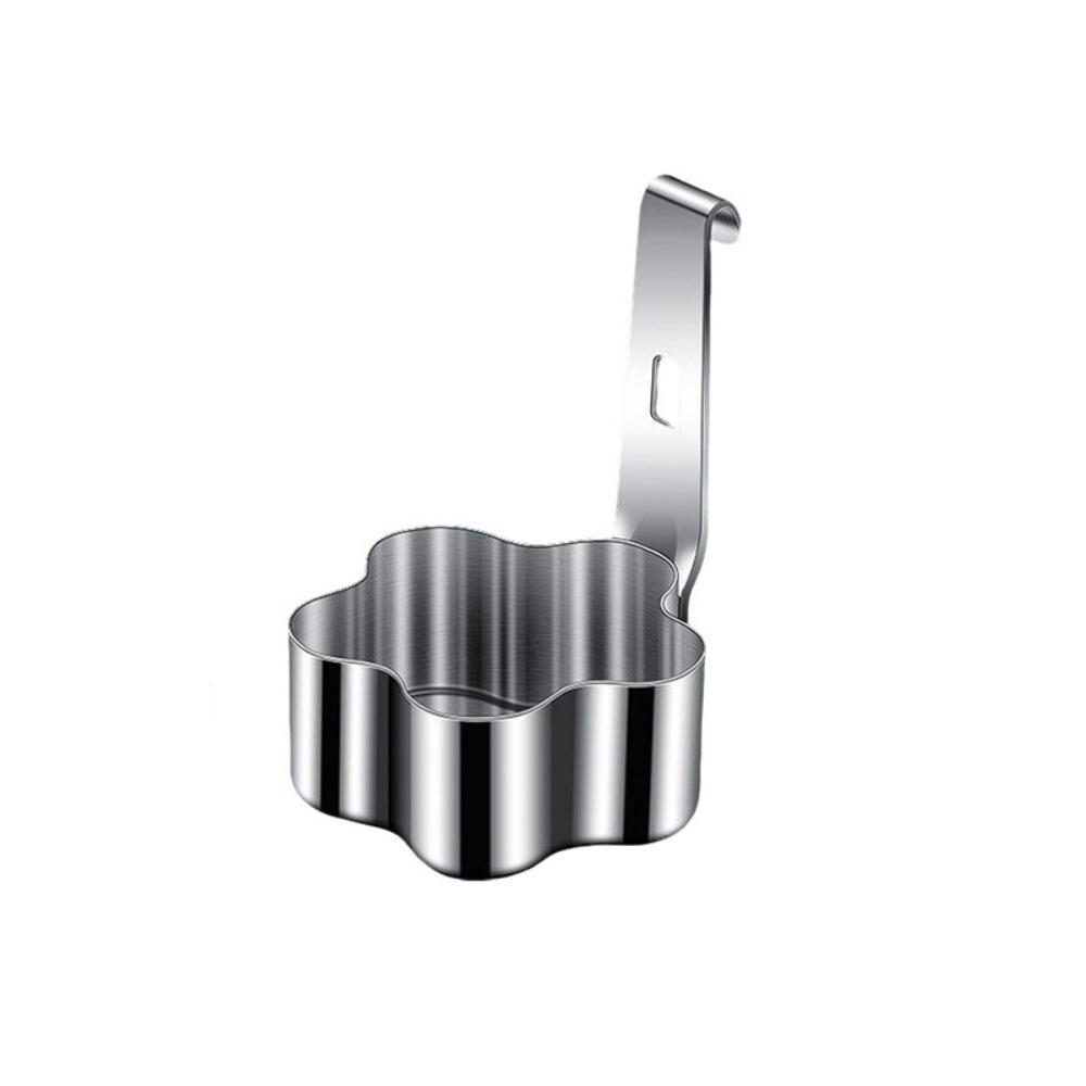 New Stainless Steel Egg Cooker Heart-Shaped Nonstick Egg Poacher Hotpot with Hook Steamed Egg Mold for Kitchen Cooking Tool