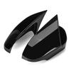 For Toyota Camry 2012-2017 Rearview Side Mirror Cover Wing Cap Sticker Exterior Door Rear View Case Trim Carbon Fiber Look Black