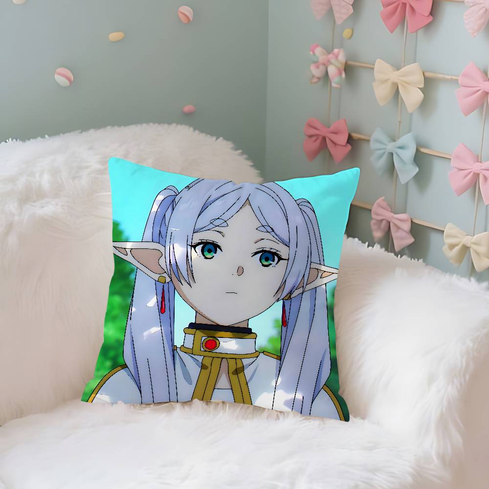 Kawaii FFrieren Cute Case Plush Fabric Soft Pillowcase Double Sided Print Cushion Cover Household Gifts
